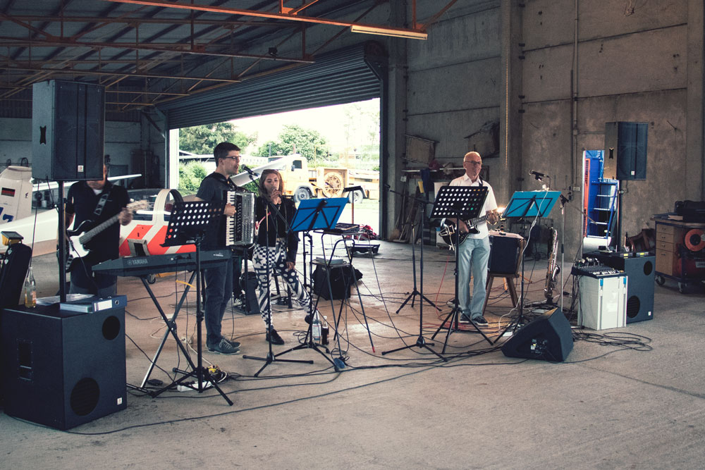 Die Band Strömungsabriss auf dem Familienfest 2018