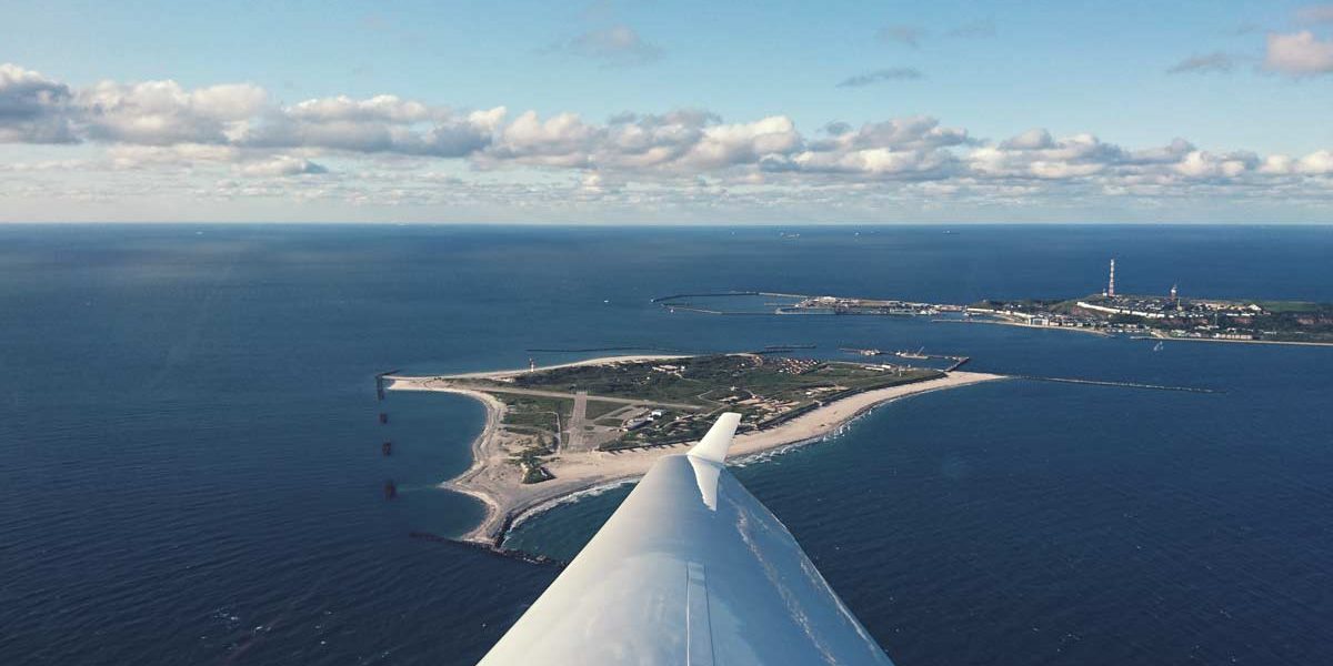 Anflug auf Helgoland