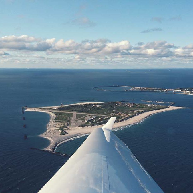 Anflug auf Helgoland