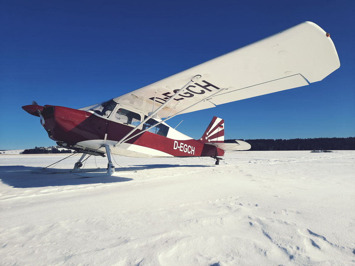 Skifliegen mit der Citabria in Bartholomä